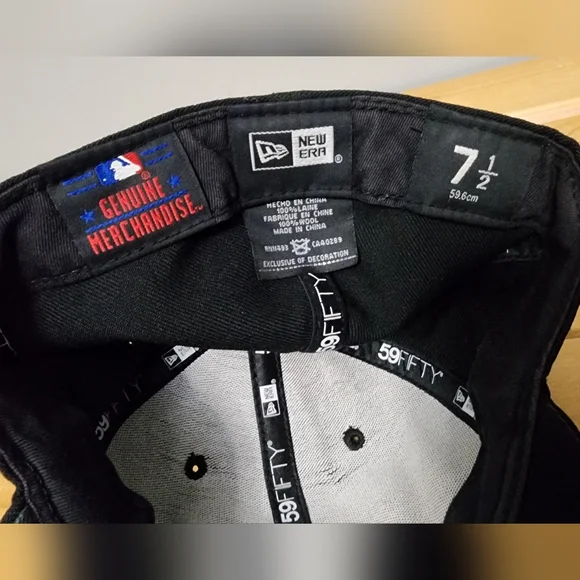 Toronto Blue Jays New Era Black Baseball Cap Size 7 1/2 - Picture 5 of 6